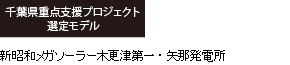 千葉県重点支援プロジェクト選定モデル　新昭和メガソーラー木更津第一・矢那発電所